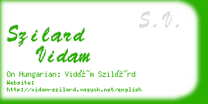 szilard vidam business card